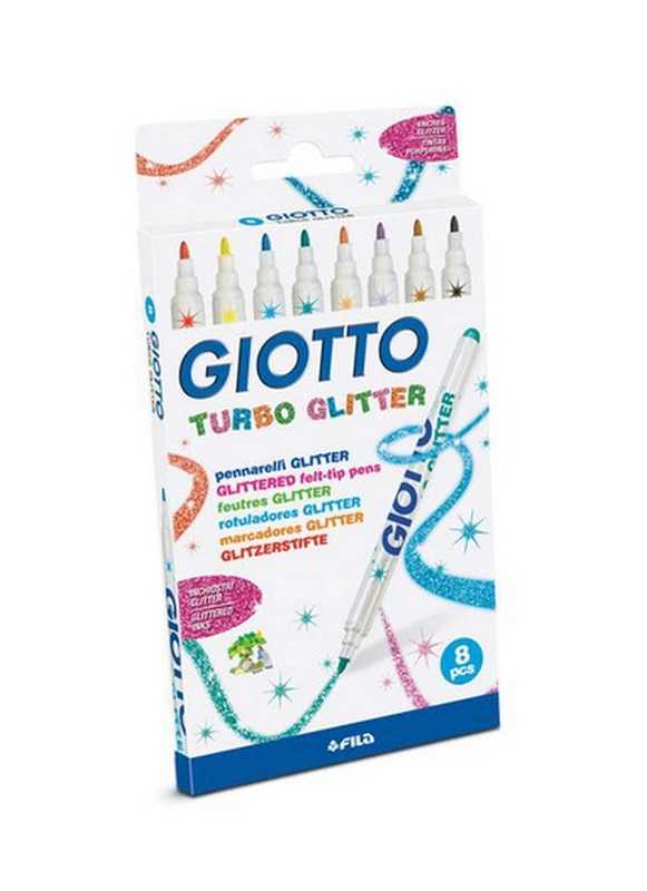 Turbo Giotto Glitter 8 Colour 4258 x10 - Image 1