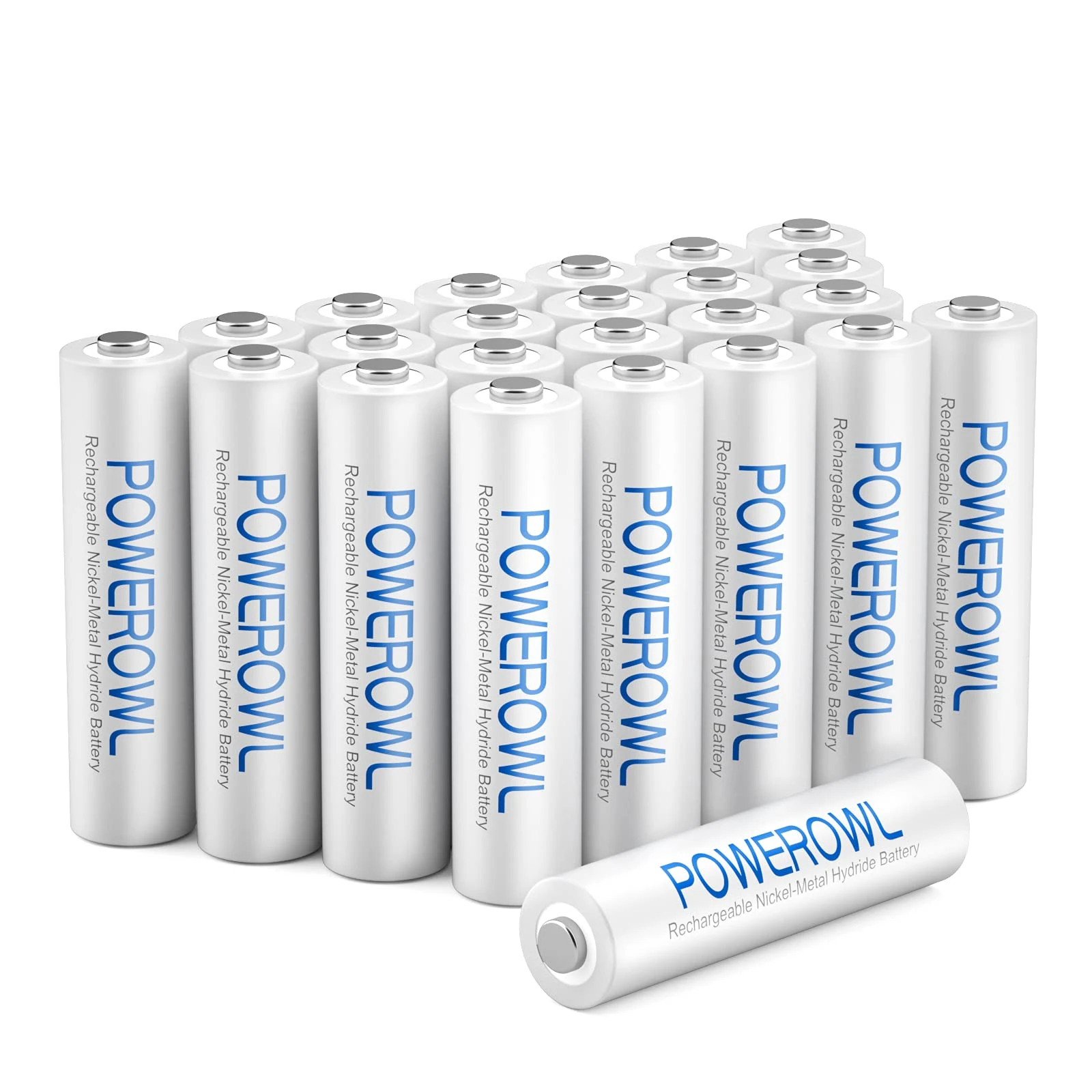 POWEROWL AAA Rechargeable Batteries 24 Pack, High Capacity 1000mAh 1.2V NiMH Triple A Battery, Low Self Discharge