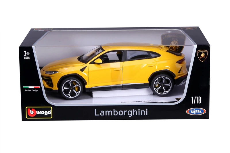 Bburago 1811042Y 1:18 Lamborghini Urus Diecast Model - Yellow