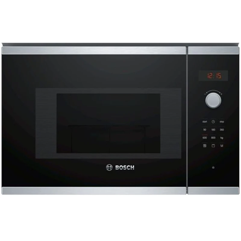 Bosch Bel523MS0 Built-in 20L 800W Black, Stainless Steel - Microwave (Built-in, 20L, 800W, Rotation, Touch, Black, Stainless Steel, Button)