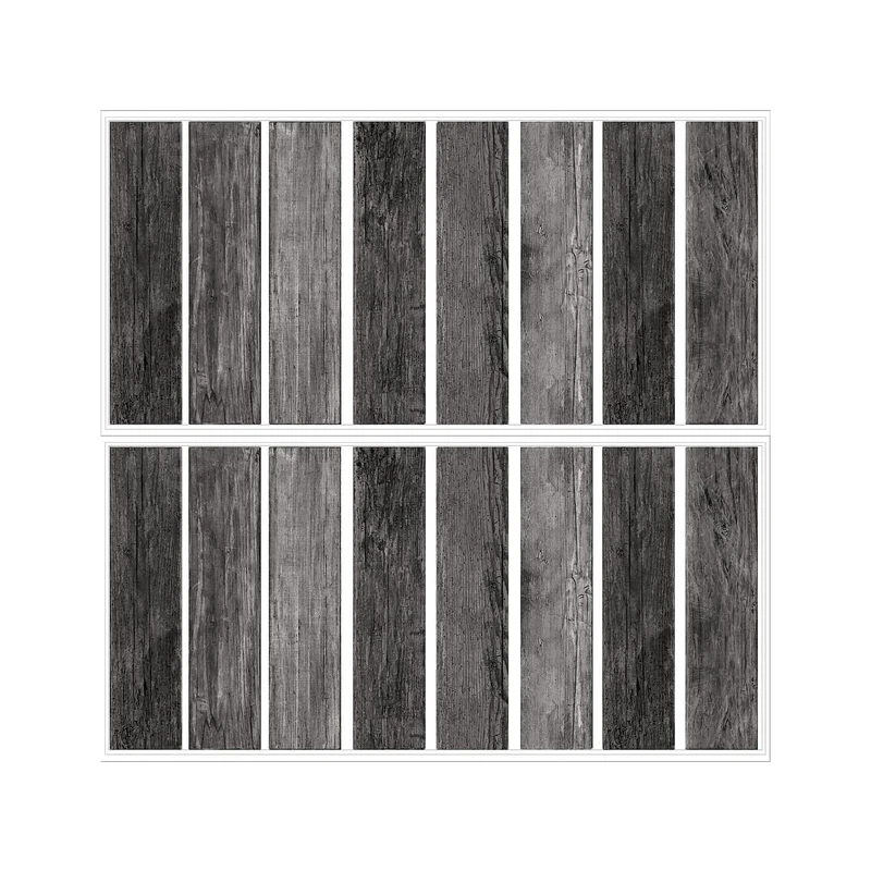 RoomMates RMK3701GM Distressed Barn Wood Plank Black Peel and Stick Giant Wall Decals, 2 Sheets 17.25 Inches x 36.5 Inches