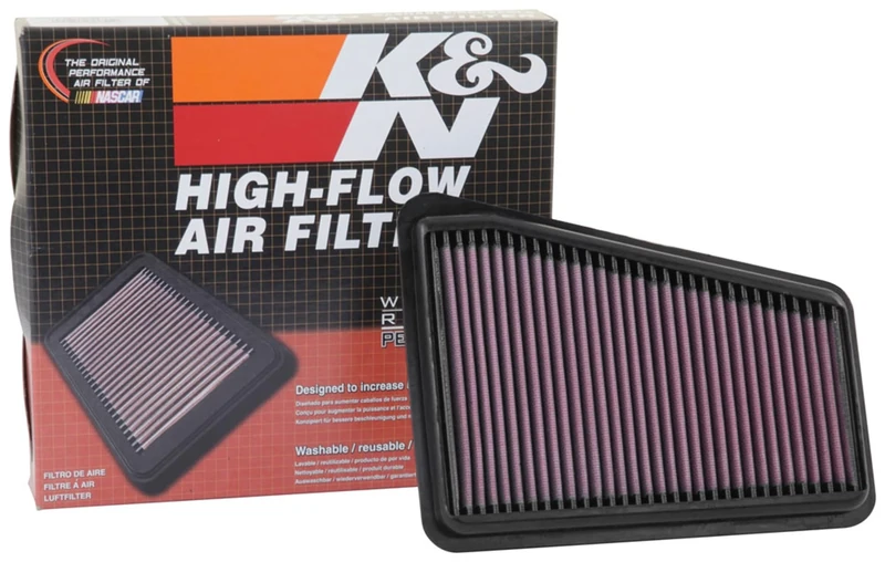K&N Air Filter Kia Stinger 3.3 ''GT Twin Turbo 2018- (Right) (33-5068), Red