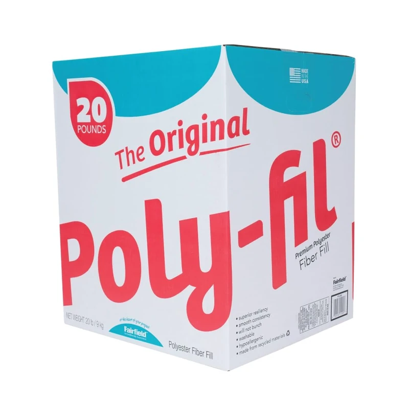 Fairfield Polyester Poly-Fill, White, 20 lb