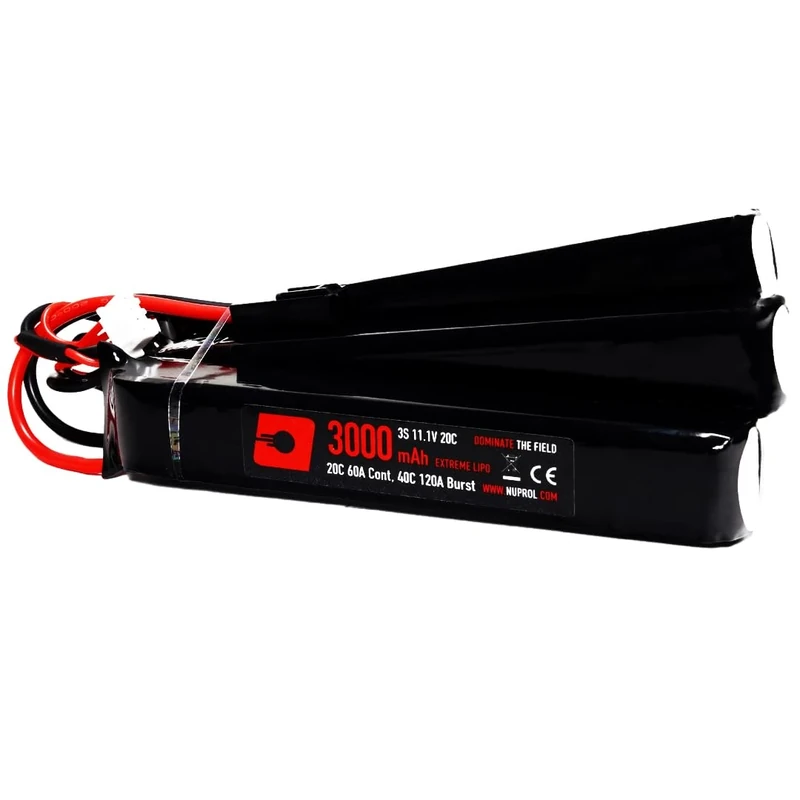 NUPROL Power - 11.1v LiPo 3000mAh 3S Mini Tamiya [Rate 20C @ 60A] [Burst 40C @ 120A] - Nunchuck