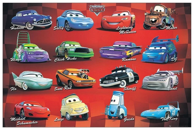 Artopweb Disney-Cars Decorative Panel, Wood, Multi-Colour, 90 x 1.8 x 60 cm