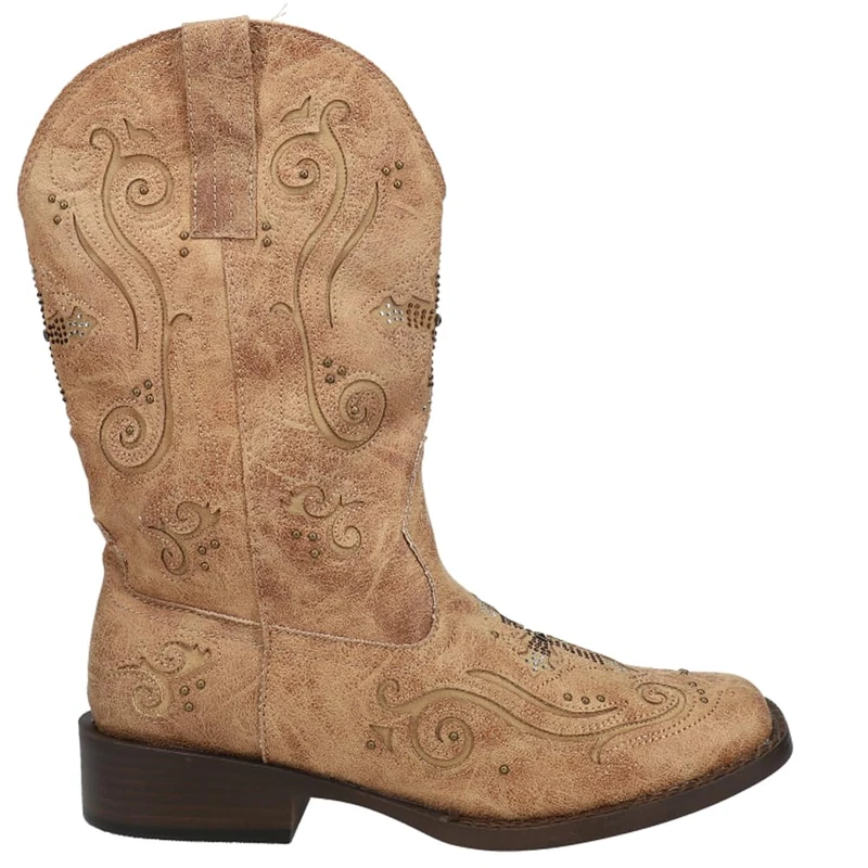 ROPER Women's Faith Western Boot, Tan, 4 UK