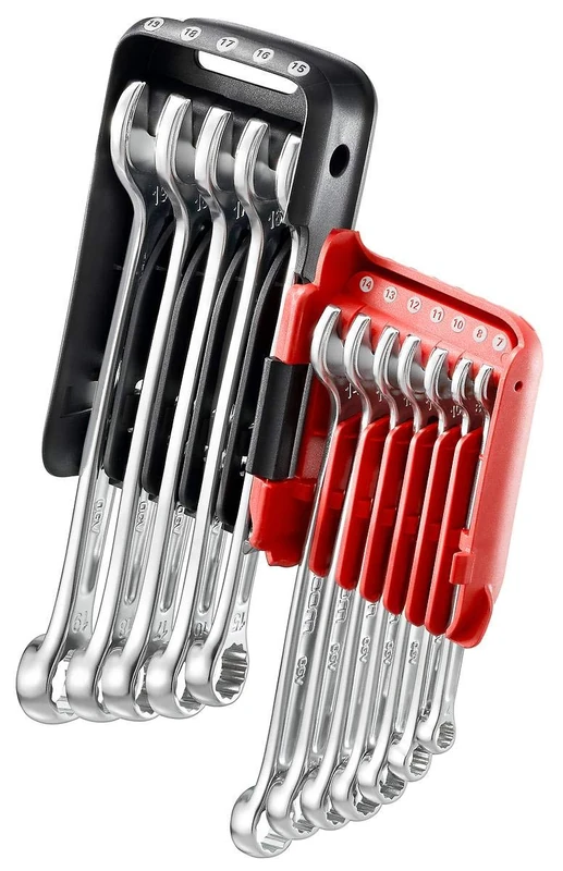 FACOM 440.JP12A Set of 12 Metric Combination Ratchet Spanners on Portable Case, Silver