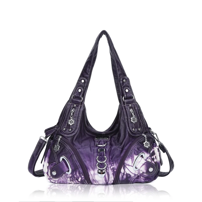 Angel Kiss Hobo Purses and handbags for Women Satchel Handbag Women Purses Large Daily Shoulder Bags, Amaranth Red, L