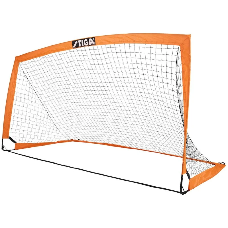 STIGA Match Football Net Goal - Easy Setup & Portability for Garden, Park, and Beach - Includes Fibreglass Frame, Carrying Case, and Ground Mounts - Lightweight & Durable
