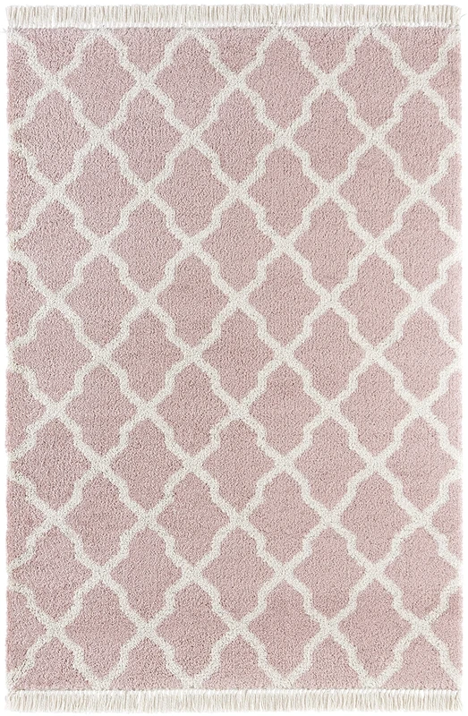 Mint Rugs 80 x 200 cm Pearl Polypropylene Rug, Pink Cream