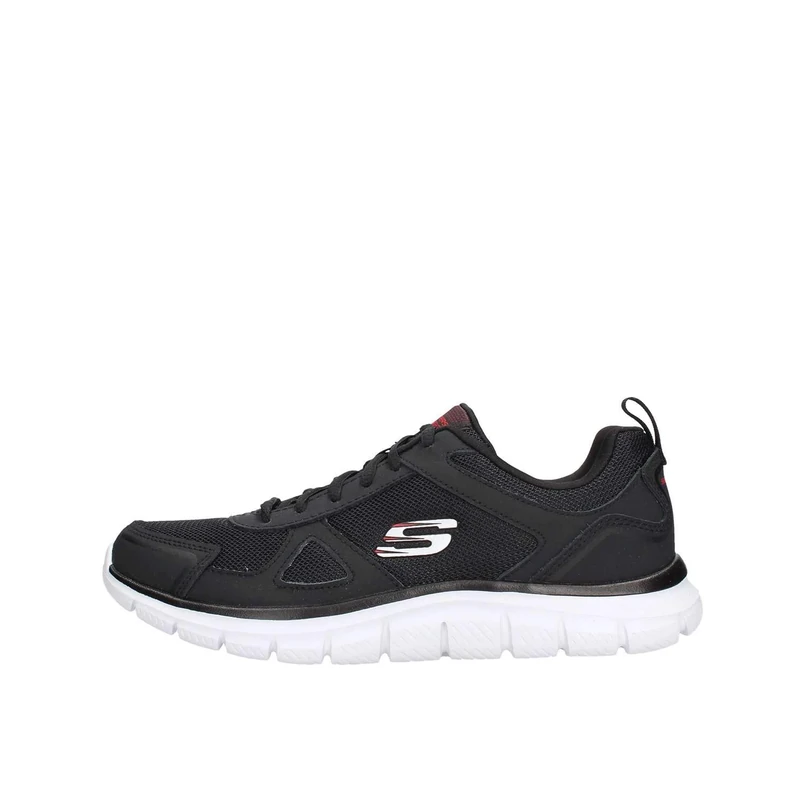 Skechers Men's Track Running Shoes, Black Red, 6.5 UK