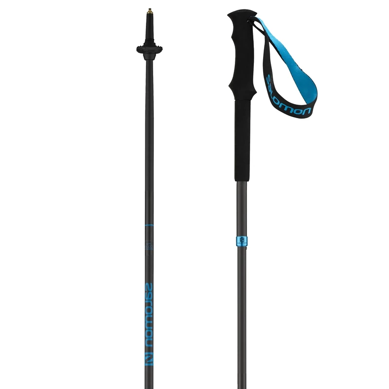 Salomon MTN OUTDOOR Trekking Poles for Trail Running and Hiking, Lightweight Adjustable Hiking-Essentials, Black, XS