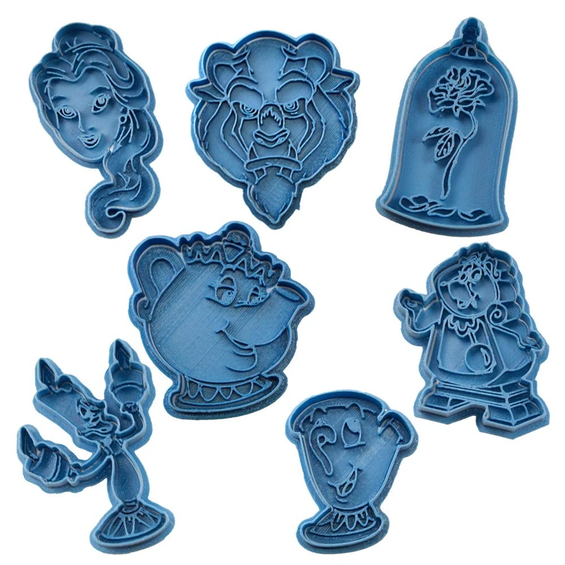 Cuticuter Beauty and Beast Pack Cookie Cutter, Blue, 16 x 14 x 1.5 cm, 7 Pieces