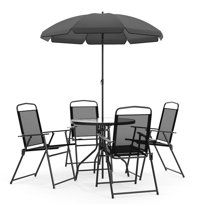 Flash Furniture Folding Chair, 79.38 x 79.38 x 71.12 cm, Black