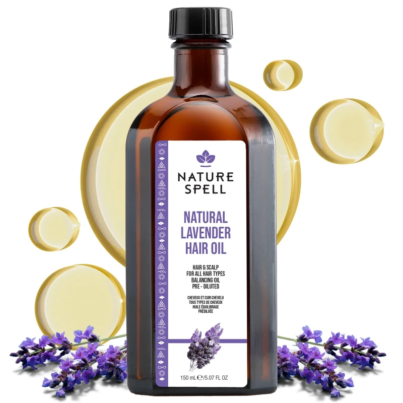 Nature Spell Lavender Oil for Hair & Scalp, Pre-diluted Oil for Stronger Roots & Strands, Reduces Dandruff, For All Hair Types, Vegan, 150 ml