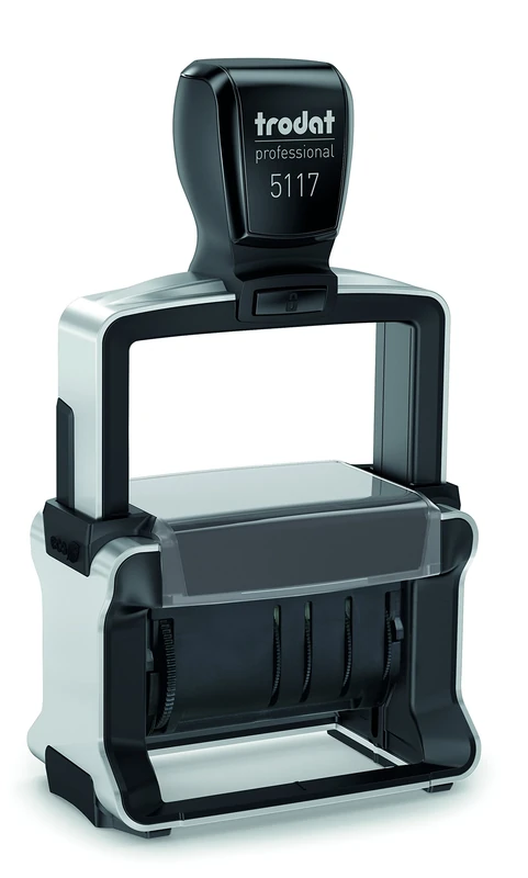 Trodat Professional 5117 Self Inking Date Stamp with English Texts – Dial a Word – Black Ink,48mm x 4 mm