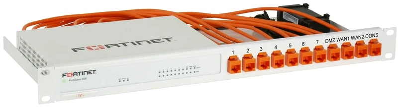 Unbekannt Rack Mount Kit for FortiGate 60E/61E, Alloy Steel, Compatible with Network Security Appliances