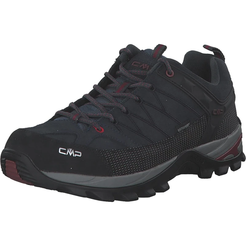 CMP Rigel Low Trekking Shoes Wp Asphalt-Syrah UK 8