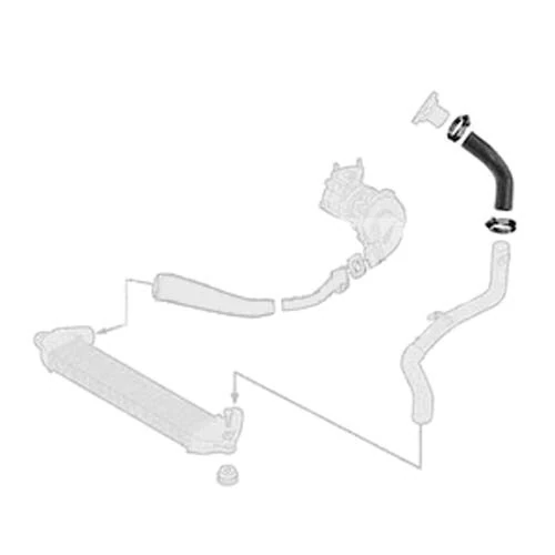 Borg & Beck BTH1022 Heat Exchanger Hose To Fit Fiat Doblo 1 3MJTD 05-