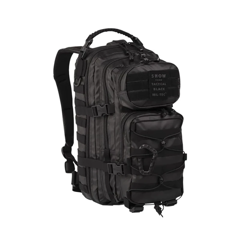 Mil-Tec US Assault Pack Backpack, S, Tactical Black, black, standard size, Casual