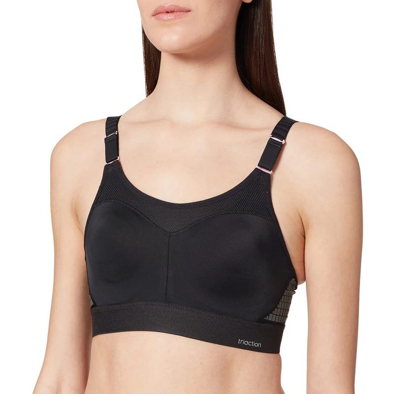 Triumph Women's Triaction Control Lite W01 Sports Bra, Black (Black 0004), 42C (Manufacturer size: 95)
