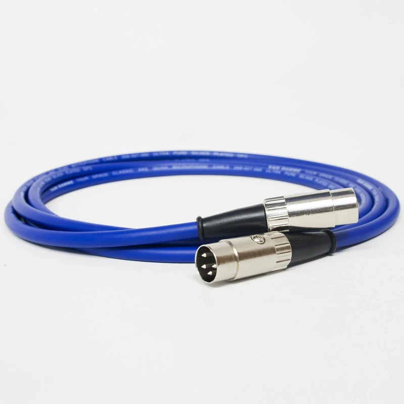 Premium QUAD 4 Pin Din to 4 Pin Din Lead. Pre-amp to Power-Amp. 33,44, 303, 405 (5m, Blue)