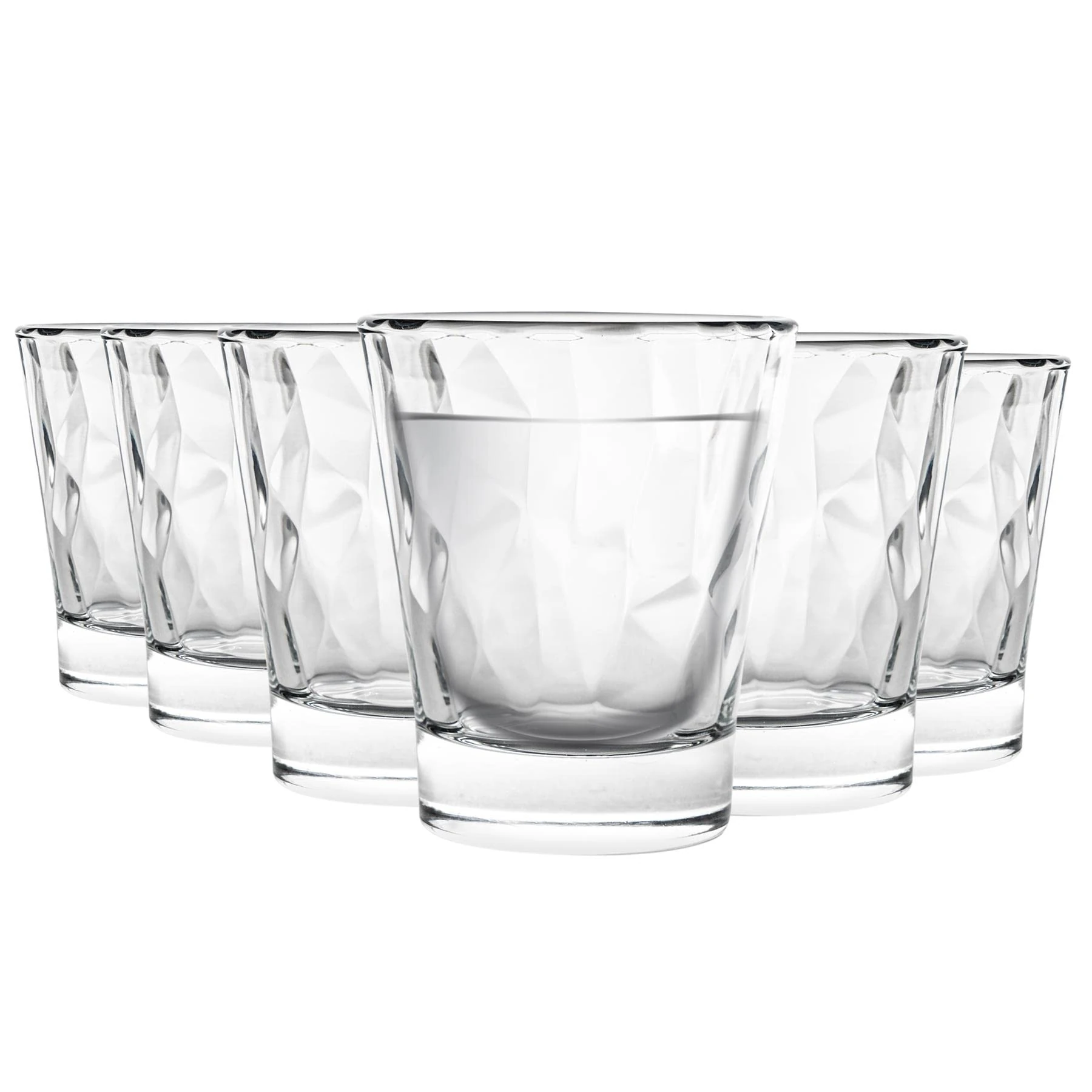 Bormioli Rocco Diamond Dimpled Clear Shot Glasses - 80ml - Pack of 6