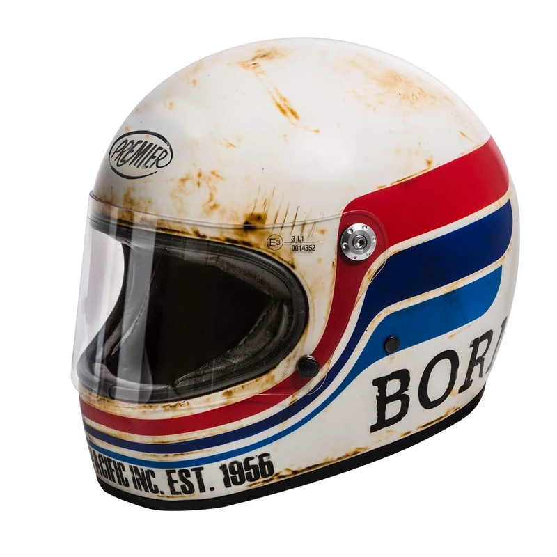 Premier HELMET MX BTR 8 BM,WHITE/RED/BLU,XS