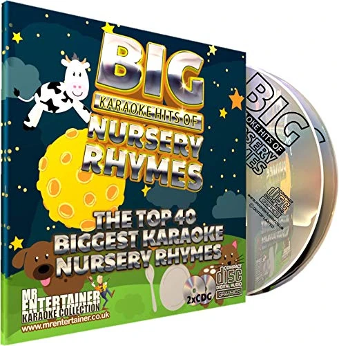 Mr Entertainer Big Karaoke Hits of Nursery Rhymes - Double CD+G (CDG) Pack. Top 40 Greatest Childrens Songs. With Karaoke & Vocal Versions