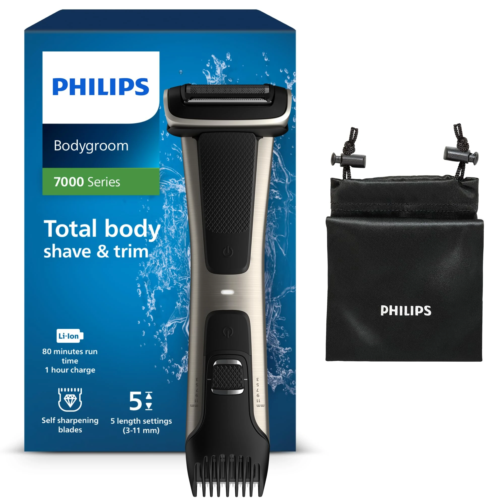 Philips Series 7000 Showerproof Body Groomer and Trimmer - BG7025/13