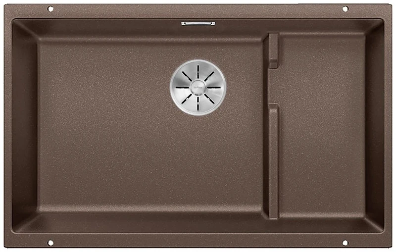 BLANCO SUBLINE 700-U Level | SILGRANIT Sink in café | Installation Type: undermount Installation | for 80 cm Wide Base cabinets | One Cut-Out and only one Installation | [73x46x21.2 cm]
