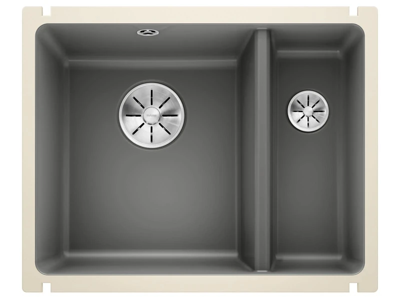 BLANCO SUBLINE 350/150-U | Ceramic Basalt | Installation Type: Undermount | Main Basin Left | for 60 cm Wide Base Cabinets | Large Basin Volume | Easy-to-Clean Surface