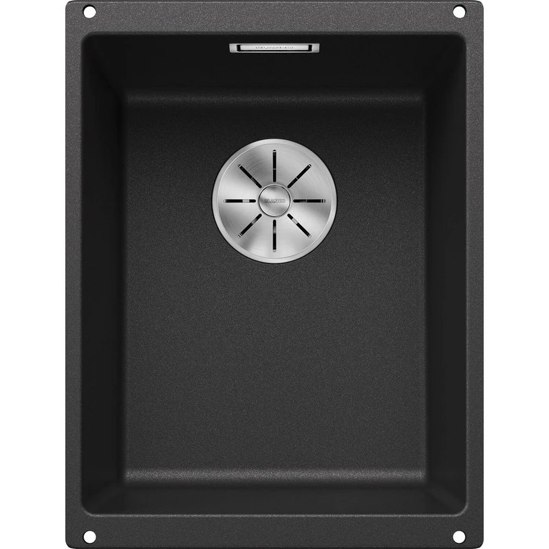 BLANCO SUBLINE 320-U | SILGRANIT Sink in Anthracite | Installation Type: undermount Installation | for 40 cm Wide Base cabinets | One Cut-Out and only one Installation | [35x46x20.2 cm]