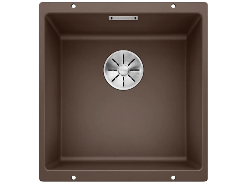 BLANCO SUBLINE 400-U | SILGRANIT Sink in café | Installation Type: undermount Installation | for 50 cm Wide Base cabinets | One Cut-Out and only one Installation | [43x46x20.2 cm]