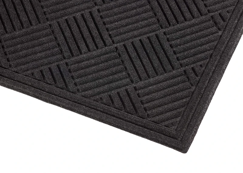 Notrax Mats for Professional Use 151S0046CH Diamond CTE barrier entrance mat with Aqua Dam, CHARCOAL