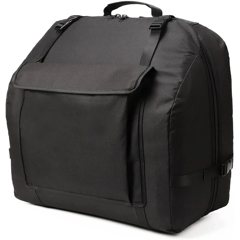 NKTM Accordion Case, Accordion Gig Bag Accordion Case 120 Bass Accordion Straps Accordion Accessories Accordion Soft Case (20.5 x 17 x 9.8 in) Black - Image 1