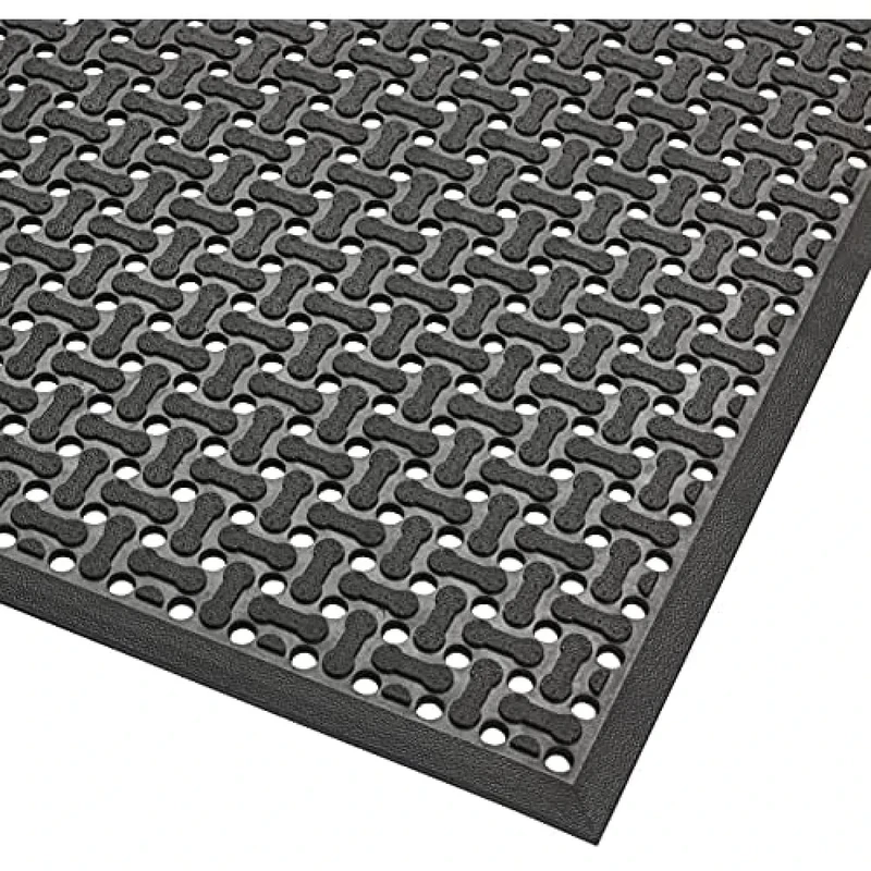 Notrax Mats for Professional Use 567S0035BL Superfluous XT Reversible anti-fatigue drainage mat, BLACK