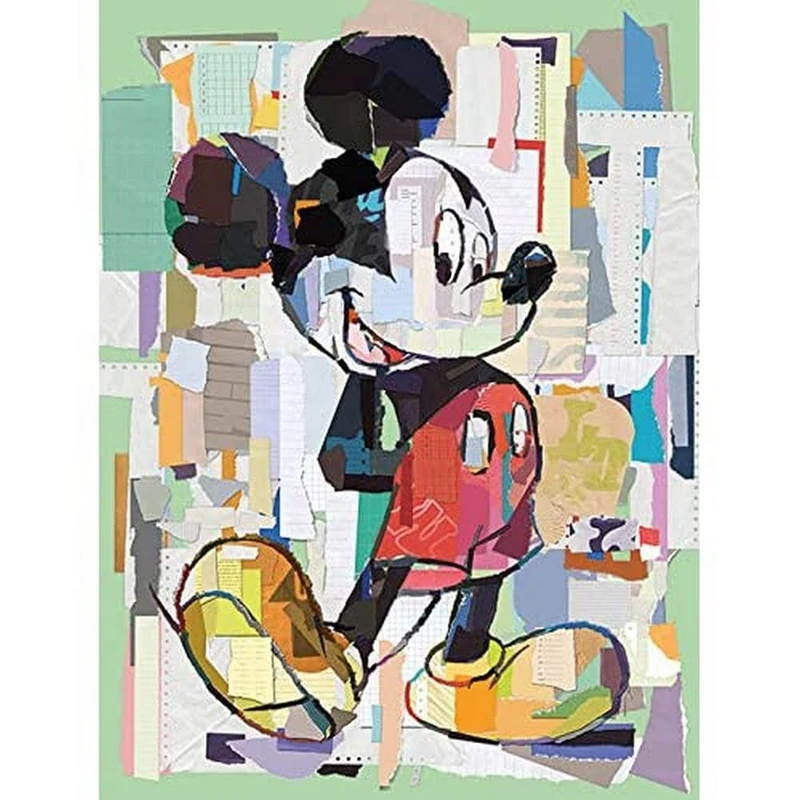 Artze Wall Art Mickey Mouse Canvas, Multi-Colour, 60 x 80 cm
