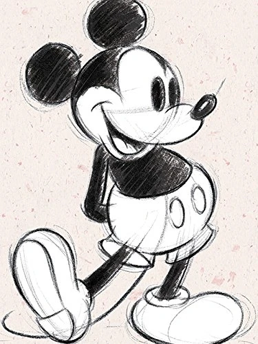 Mickey Mouse (Textured Sketch 60 x 80cm Canvas