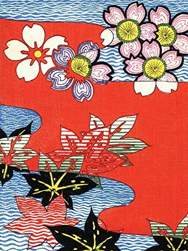 Piddix (Vintage Japanese Flowers 60 x 80cm Canvas