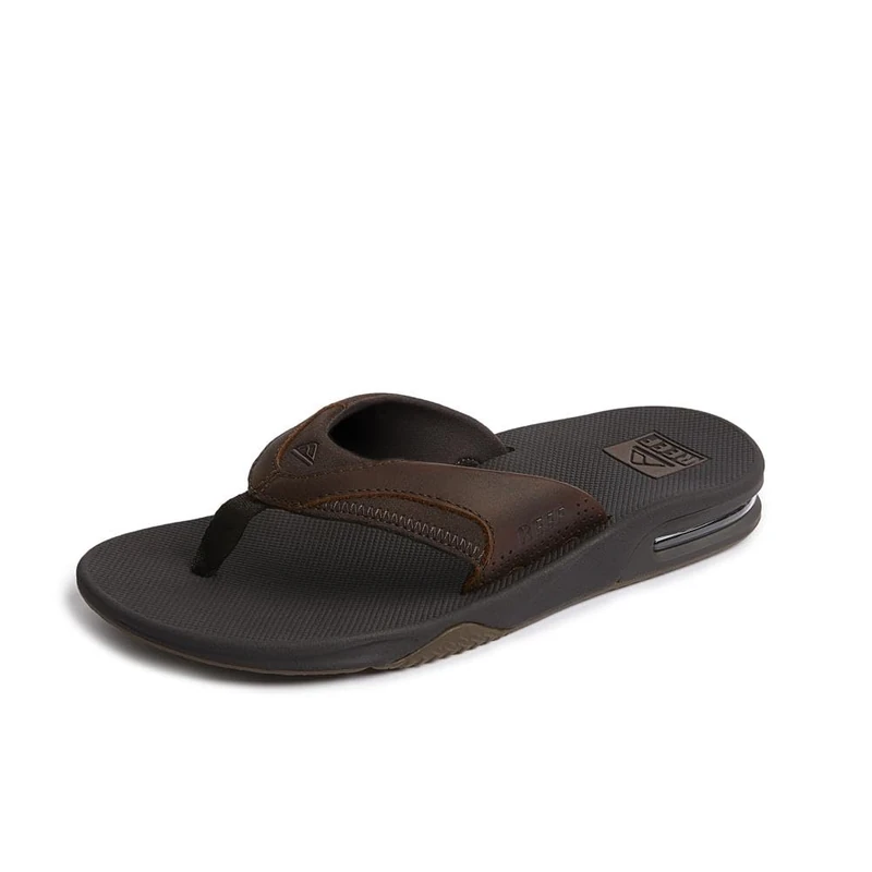 Reef Leather Fanning, Men’s Flip Flops, Brown (Dark DAB), 5 UK (37.5 EU)