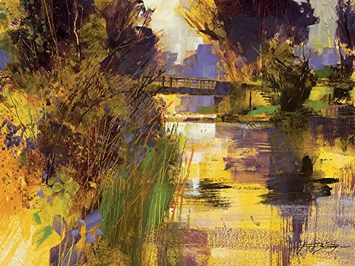 Chris Forsey (Bridge & Glowing Light 60 x 80cm Canvas