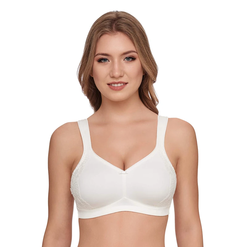 Susa Women's Damen Minimizer-BH ohne Bügel 8014 Bra, Ivory (Champagne 002), 32D