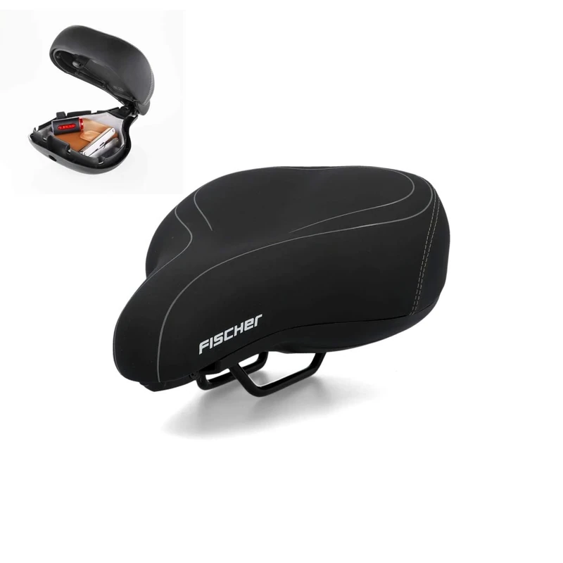 Fischer Touring Storage Saddle – Black, One Size - Image 1