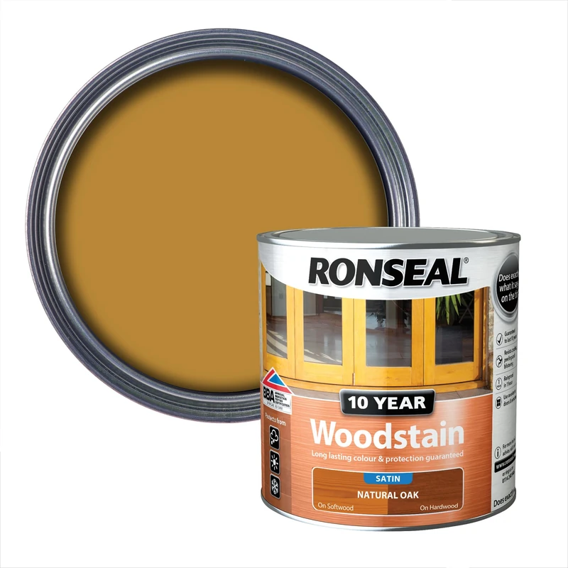 Ronseal 10 Year Woodstain Natural Oak 2.5L