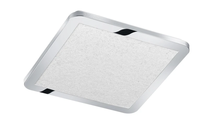 Trio Leuchten Cesar A 656511806 LED Ceiling Light, Metal, 18 Watt, Built-in, Chrome, Switch Dimmer, 30 x 30 x 3 cm - Image 1