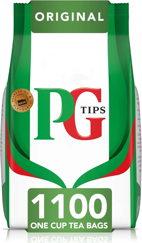 PG Tips One Cup Biodegradable Pyramid Everyday Tea Bags Bulk for Catering, Birthdays, Office Tea Breaks and Afternoon Tea, Pack Of 1100 Teabags