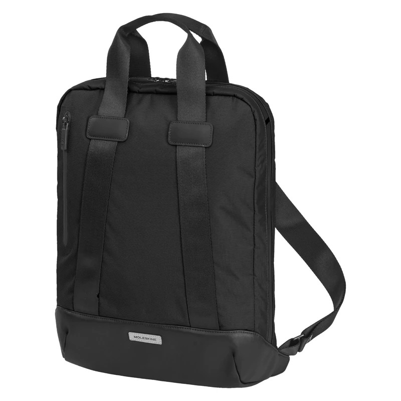 Moleskine Metro Collection Vertical Backpack, Laptop Bag for Laptop, Notebook, iPad and Tablet up to 15'', Dimensions 31 x 42 x 10 cm, Color Black