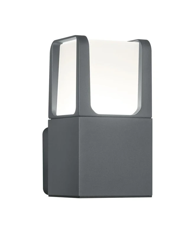Trio Leuchten 222160142 Ebro A+ LED Outdoor Wall Light, Aluminium, 6 Watt, Integrated, Anthracite, 14.4 x 10 x 20 cm