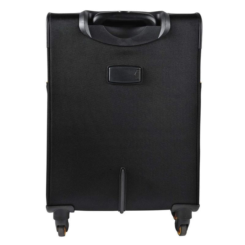 Exacompta - Ref 18934E - Exactive - Cabin Suitcase With Wheels and a Telescopic Handle - 370 x 550 x 230mm in Size, Padded Compartment for a 15.6" Laptop - Black & Orange